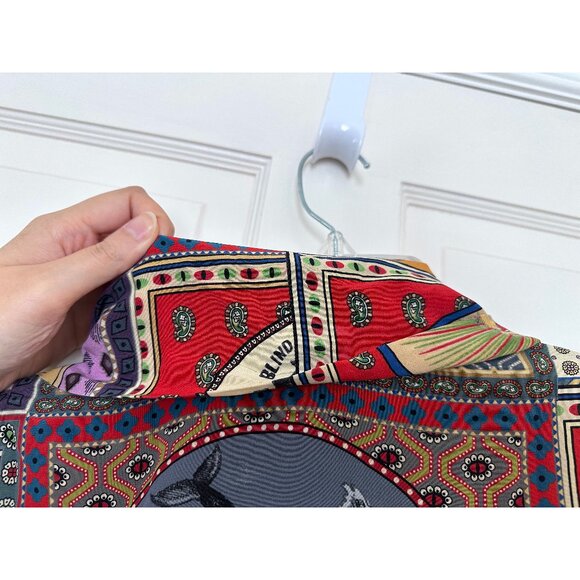 Gucci Animal Print Silk Top Blouse Tie Neck Tiger Bohemian Psychedelic 2017 38 - Picture 9 of 16